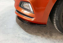 Volkswagen Polo 2017– Front lip spoiler DPT V-2 (hoogglans zwart) foto 3