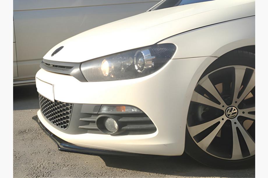 Volkswagen Scirocco 2008–2017 Voorbumper lip spoiler DPT (2008-2017, hoogglans zwart) Image