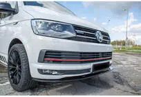 Volkswagen T5 Transporter 2003–2010 DPT front bumper lip (hoogglans zwart) foto 1