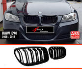 BMW 3-serie E90/E91 2005–2011 M-Look nierroosters (2008-2011, hoogglans zwart) foto 2
