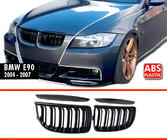 BMW 3-serie E90/E91 2005–2011 Niergrille M-Look (voor E-90/91, 2005-2008, glanzend zwart) foto 6