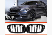 BMW 5 Serie G30/G31 2017–2023 Niergrillen M-Look (2017-2020, hoogglans zwart) foto 4