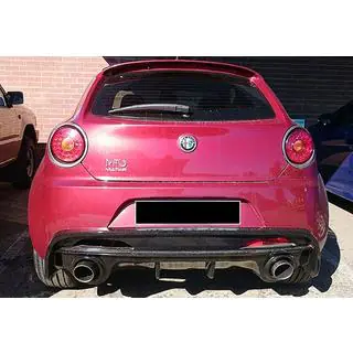 Achterdiffuser DPT (hoogglans zwart) Alfa Romeo MiTo 2008–2018 foto 2