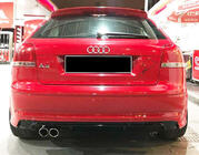 Audi A3 2003–2012 Achterdiffuser DPT (2005-2008, Coupe, hoogglans zwart) foto 1