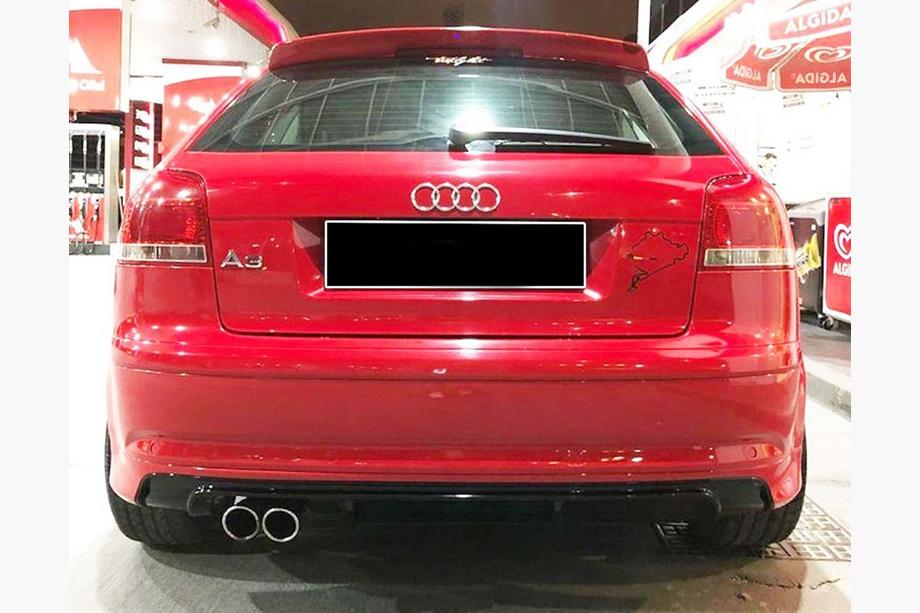 Audi A3 2003–2012 Achterdiffuser DPT (2005-2008, Coupe, hoogglans zwart) Image