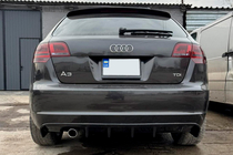 Audi A3 2003–2012 Achterdiffuser DPT (2008-2010, hoogglans zwart) foto 1