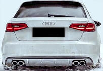 Audi A3 2012–2020 Achterdiffuser DPT V-1 (2012-2016, HB, hoogglans zwart) foto 2