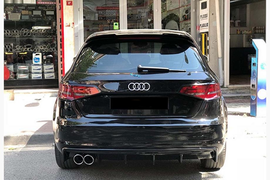 Audi A3 2012–2020 Achterdiffuser DPT V-2 (2012-2016, HB, hoogglans zwart) Image
