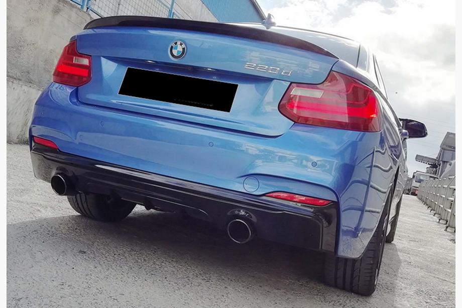 BMW 2-serie F22/F23 2014–2021 Achterdiffuser DPT (hoogglans zwart) Foto 4