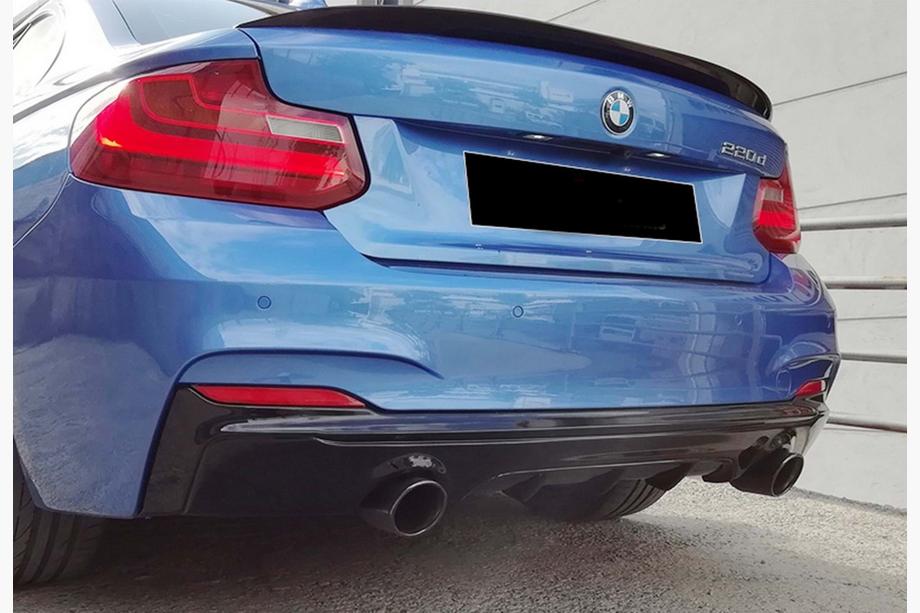 BMW 2-serie F22/F23 2014–2021 Achterdiffuser DPT (hoogglans zwart) Foto 5
