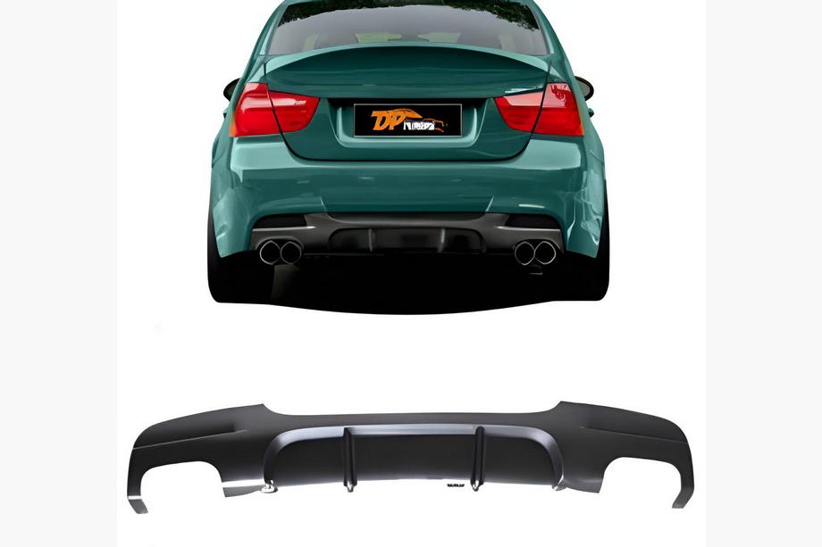 BMW 3-serie E90/E91 2005–2011 Achterdiffuser DPT V-3 (voor E90 M-Sport, hoogglans zwart) Image