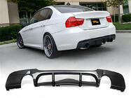 BMW 3-serie E90/E91 2005–2011 Achterdiffuser DPT V-4 (voor E90 M-Sport, hoogglans zwart) foto 1