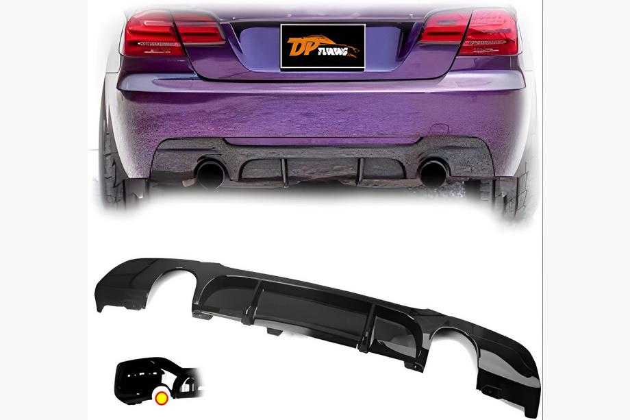 BMW 3-serie E90/E91 2005–2011 Achterdiffuser DPT V-6 (voor E90 M-Sport, glanzend zwart) Image