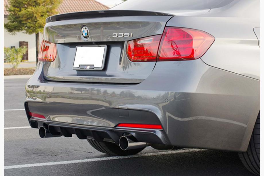 BMW 3 Serie F30/F31 2012–2019 Achterdiffuser DPT V-4 (voor M-Performance, hoogglans zwart) Image