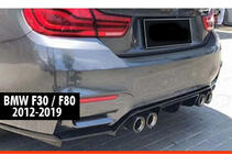 BMW 3 Serie F30/F31 2012–2019 Achterdiffuser DPT V-2 (voor Vorstainer, hoogglans zwart) foto 1