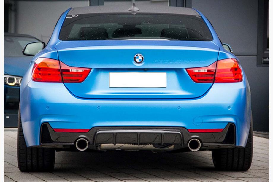 BMW 4 Serie F32/F33/F36 2012–2020 Achterdiffuser DPT V-1 (voor M-Performance, hoogglans zwart) Foto 1