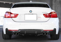 BMW 4 Serie F32/F33/F36 2012–2020 Achterdiffuser DPT V-2 (voor M-Performans, hoogglans zwart) foto 1