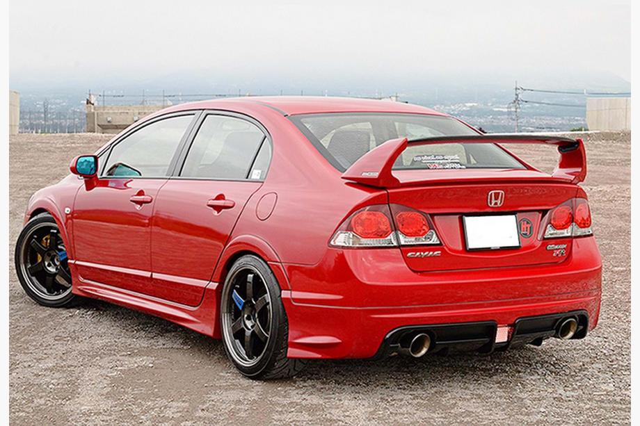 Honda Civic Sedan VIII 2006–2011 Achterdiffuser DPT V-3 (spuitklaar) Foto 2