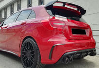 Mercedes A-Klasse W176 2012–2018 DPT achterdiffuser (2012-2015, voor Brabus, hoogglans zwart) foto 4