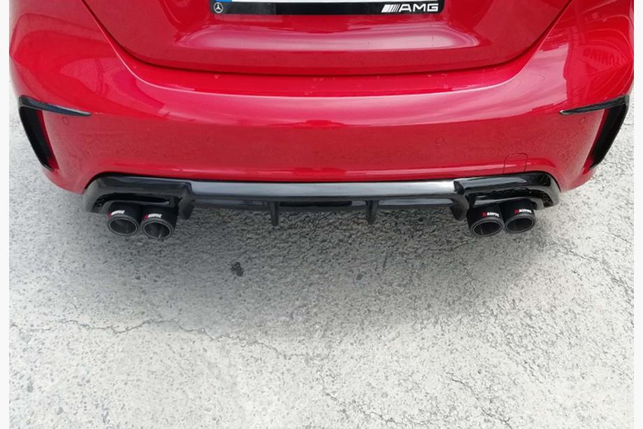 Mercedes A-Klasse W176 2012–2018 DPT achterdiffuser (2012-2015, voor Brabus, hoogglans zwart) Image