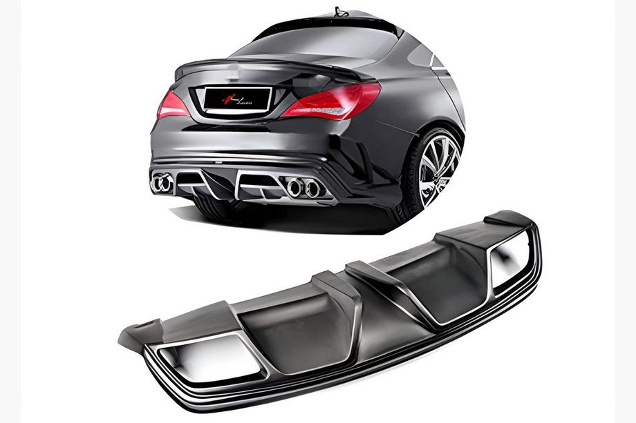 Mercedes CLA C117 2013–2019 Achterdiffuser DPT (hoogglans zwart) Image