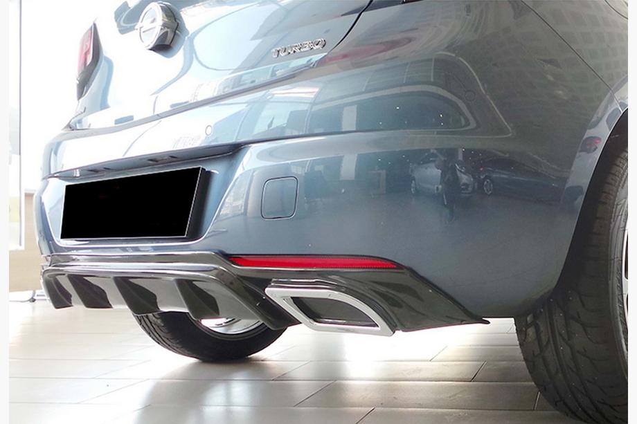 Opel Astra K 2016–2021 Achterdiffuser DPT V-2 (HB, hoogglans zwart) Image