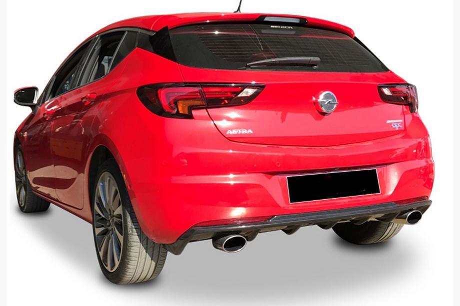 Opel Astra K 2016–2021 Achterdiffuser DPT V-3 (HB, glanzend zwart) Image