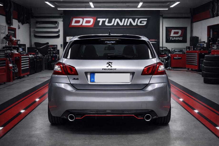 Peugeot 308 2014–2021 Achterdiffuser DPT (HB, glanzend zwart) Image