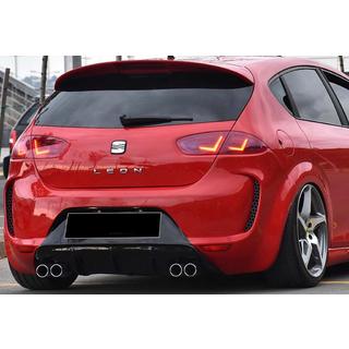 Achterdiffuser DPT V-1 (2009-2012, glanzend zwart) Seat Leon 2005–2012 foto 1