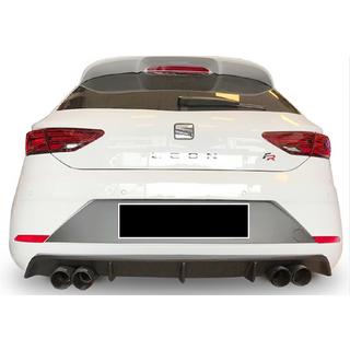 Achterdiffuser DPT V-3 (2017-2020, hoogglans zwart) Seat Leon 2013–2020