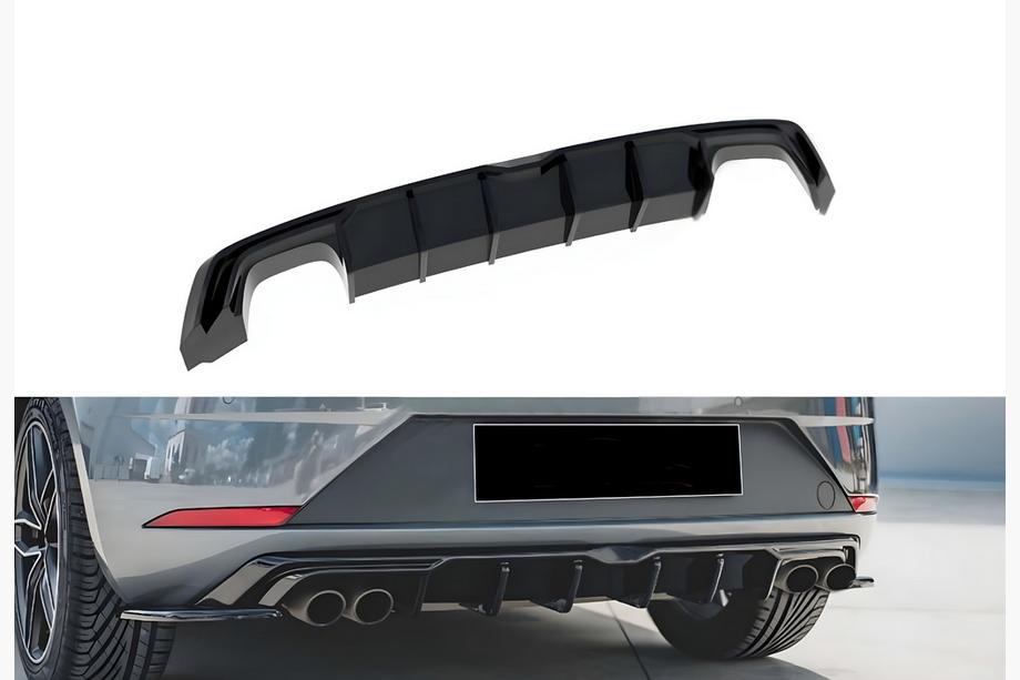 Seat Leon 2013–2020 Achterdiffuser DPT V-6 (2017-2020, hoogglans zwart) Image