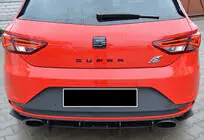 Seat Leon 2013–2020 Achterdiffuser DPT V-6 (2013-2016, hoogglans zwart) foto 3