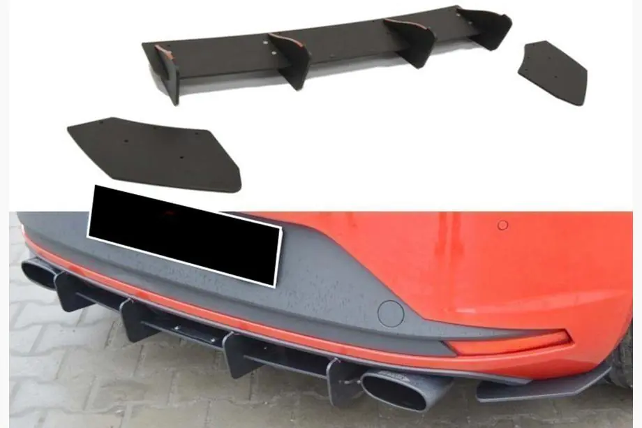 Seat Leon 2013–2020 Achterdiffuser DPT V-6 (2013-2016, hoogglans zwart) Image
