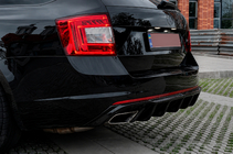 Skoda Octavia III A7 2013–2019 Achterdiffuser DPT V-2 (LB/SW, hoogglans zwart) foto 1