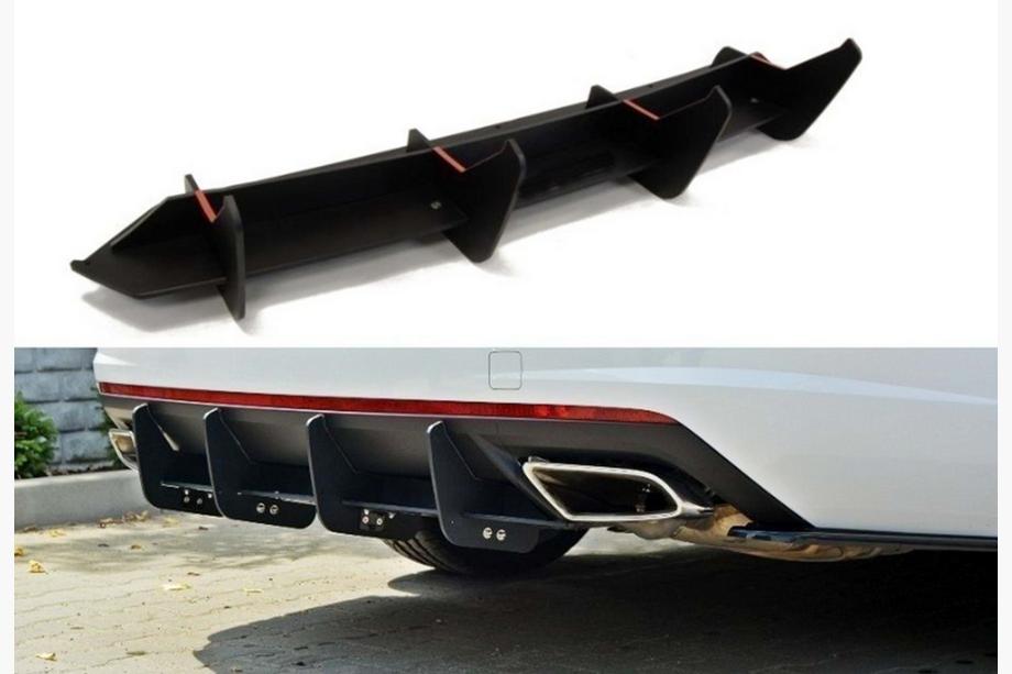 Skoda Octavia III A7 2013–2019 Achterdiffuser DPT V-5 (LB, matzwart) Image