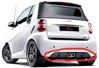 Smart 2014– Achterdiffuser DPT (hoogglans zwart) foto 1
