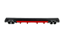 Universele achterdiffuser DPT V-13 (ABS) (rood + zwart hoogglans) foto 1