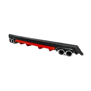 Universele achterdiffuser DPT V-13 (ABS) (rood + zwart hoogglans) foto 2