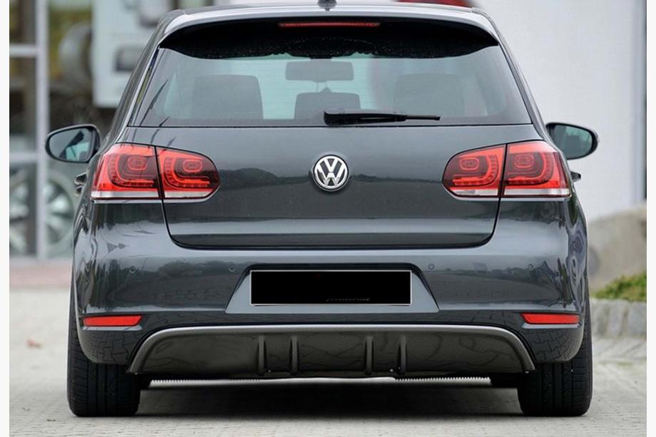 Volkswagen Golf 6 2008–2014 Achterdiffuser DPT V-3 (voor GTI, hoogglans zwart) Image