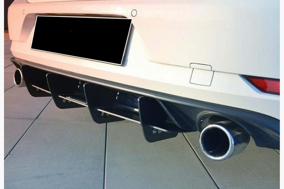 Volkswagen Golf 7/E-Golf 2012–2020 Achterdiffuser DPT V-2 (voor GTI, 2017-2019, mat zwart) Image