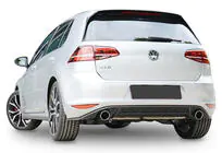 Volkswagen Golf 7/E-Golf 2012–2020 Achterdiffuser DPT V-2 (voor GTI, 2012-2017, hoogglans zwart) foto 2