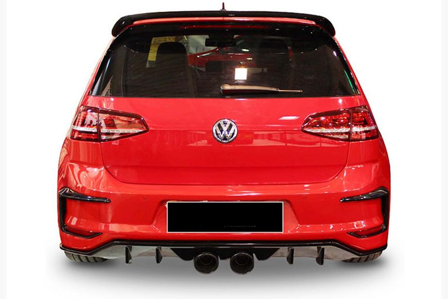 Volkswagen Golf 7/E-Golf 2012–2020 Achterdiffuser DPT V-7 (2012-2017, hoogglans zwart) Image