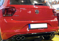 Volkswagen Polo 2017– Achterdiffuser DPT V-1 (hoogglans zwart) foto 1