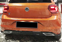 Volkswagen Polo 2017– Achterdiffuser DPT V-3 (hoogglans zwart) foto 1