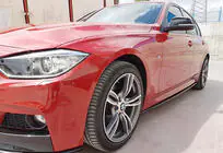 BMW 3 Serie F30/F31 2012–2019 DPT V-3 dorpeloverlays (voor M-Sport dorpels, hoogglans zwart) foto 2