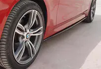 BMW 3 Serie F30/F31 2012–2019 DPT V-3 dorpeloverlays (voor M-Sport dorpels, hoogglans zwart) foto 3