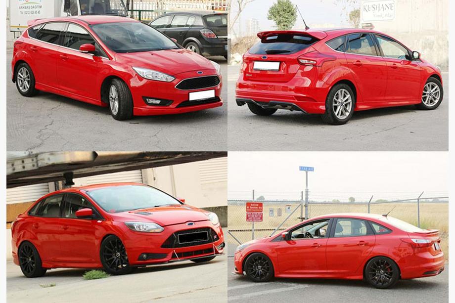 Ford Focus III 2011–2017 DPT sideskirts (SD, 2015-2017, hoogglans zwart) Foto 1