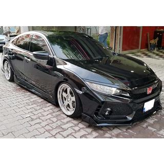 DPT V-4 side skirts (hoogglans zwart) Honda Civic Sedan X 2016–2021 foto 1