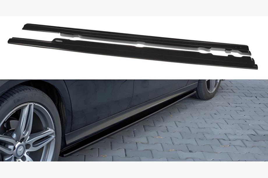 Mercedes E-class W213 2016–2023 DPT sideskirts (hoogglans zwart) Foto 1