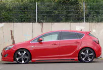 Opel Astra J 2009–2015 Sideskirts DPT V-2 (hoogglans zwart) foto 3